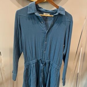 Elan Teal Button-Up Top